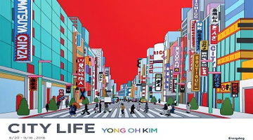 자유로운 선과 화려한 컬러의 향연, 김용오 개인전 'CITY LIFE'