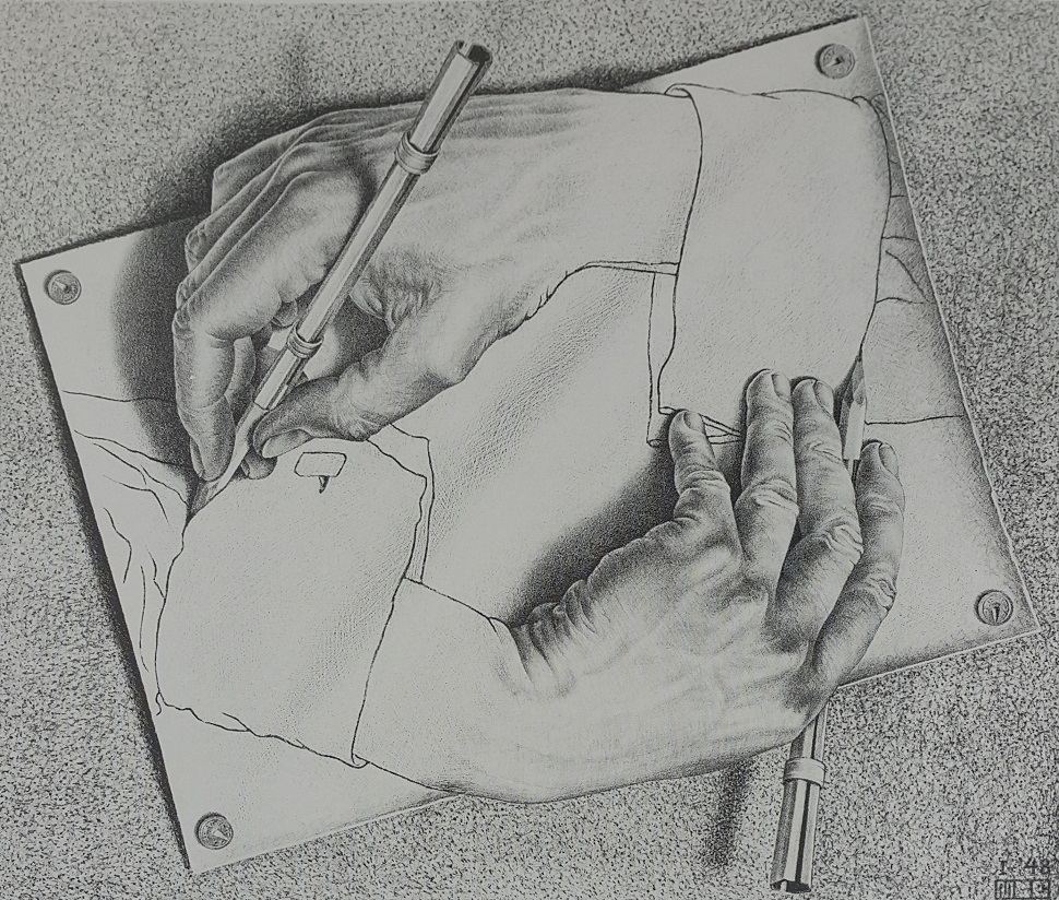 Drawing hands (그리는 손), 1948