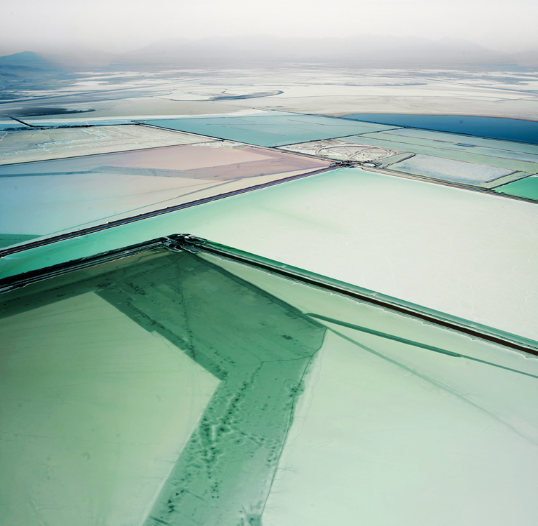 David Burdeny, Saltern Study 09, Great Salt Lake, UT, Archival Pigment Print, 112x112cm, 2015