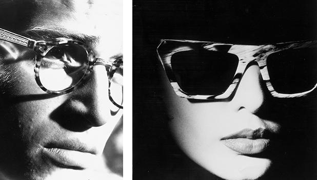 (좌)Robert La Roche, Model181,, Advertising campaign for the men’s collection, Photographed by Gerhard Heller, ca. 1988 ⓒ Robert La Roche / (우)Robert La Roche, Sunglasses, model S-58, Advertising campaign for the women’s collection, Photographed by Gerhard Heller, ca. 1987 ⓒ Robert La Roche